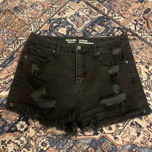 Mossimo high rise black denim shorts 8/29